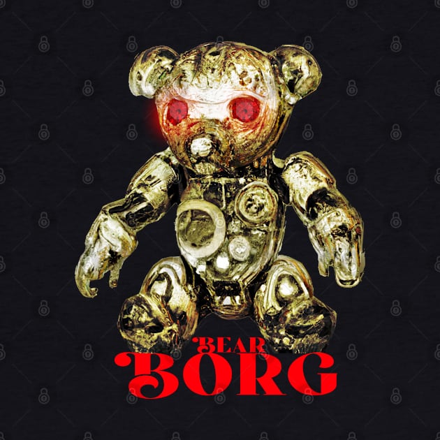 Bear Borg (Gold Cyborg Teddy Bear ) by All Aces